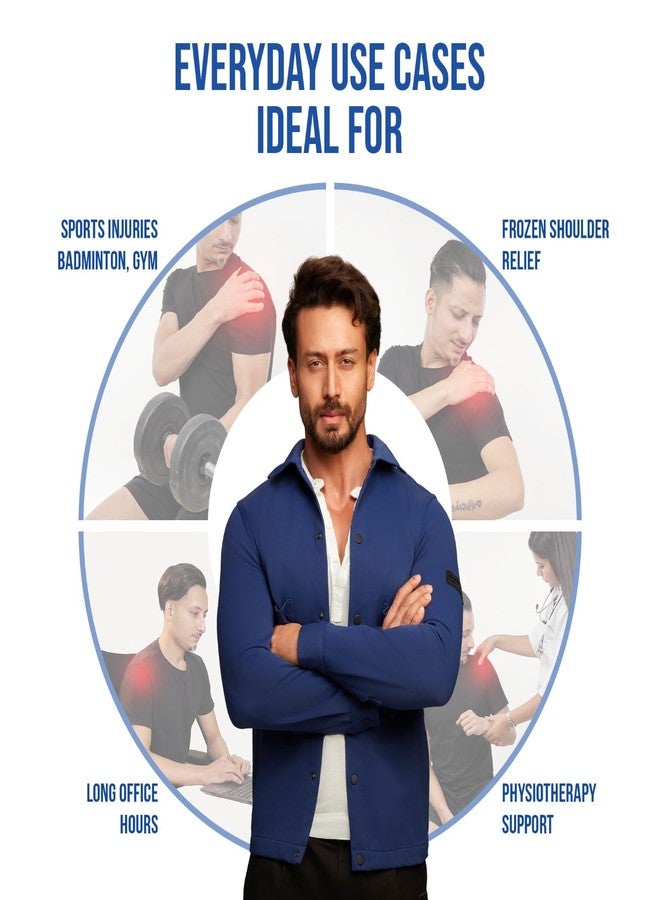 Leeford Shoulder Support Belt for Pain Relief | Shoulder Belt with Neoprene Material | Rotator Cuff Brace for Men and Women | Right and Left Shoulder Support for Recovery - Image 3