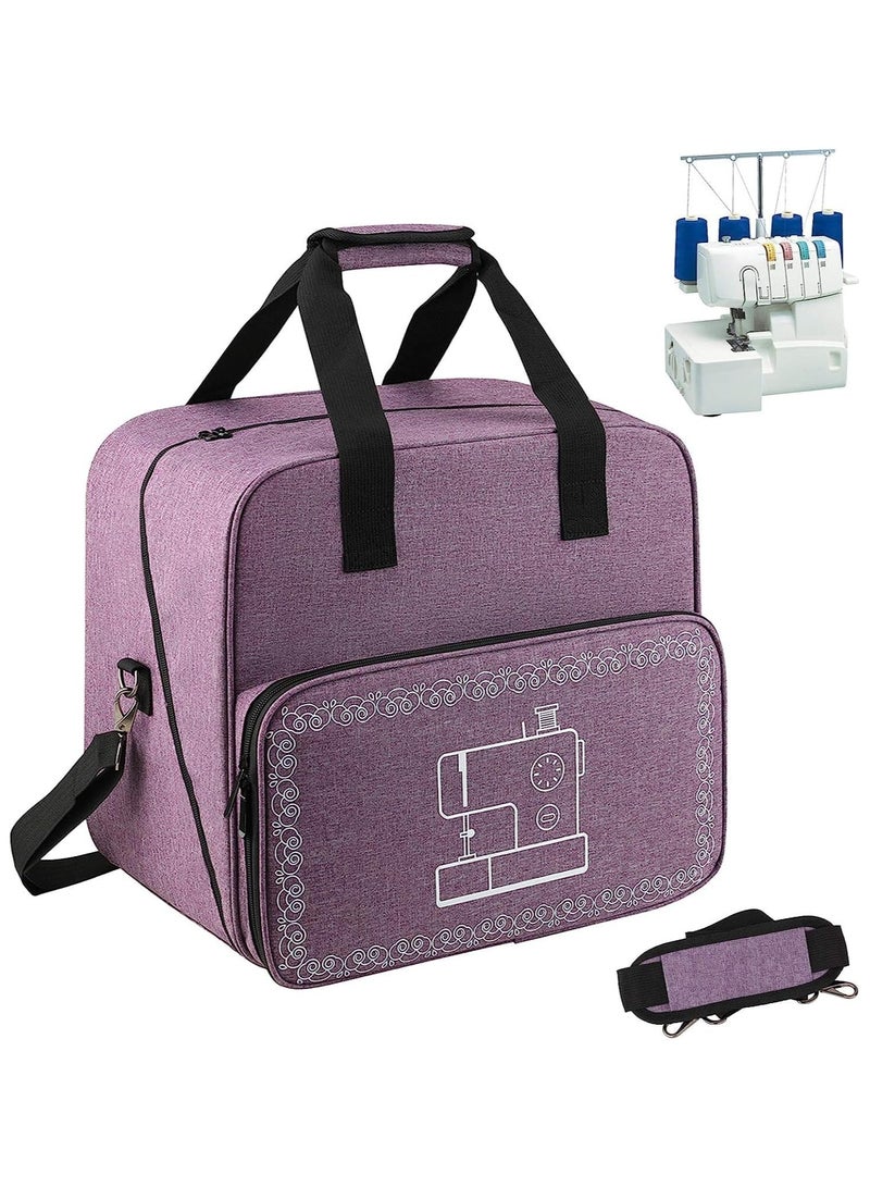 Sewing Machine Bag Carry Case, Machine Protective Case with Shoulder Strap and Compartments for Power Cable and Thread, Travel Storage Bag,Waterproof - Image 1