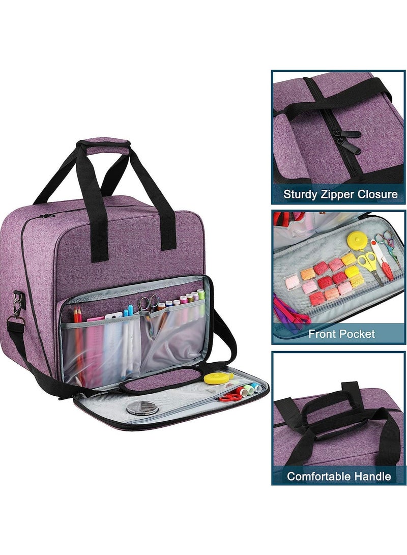 Sewing Machine Bag Carry Case, Machine Protective Case with Shoulder Strap and Compartments for Power Cable and Thread, Travel Storage Bag,Waterproof - Image 2