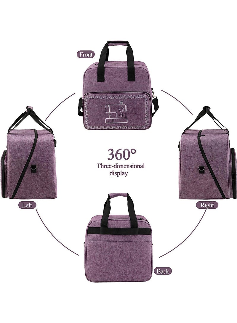 Sewing Machine Bag Carry Case, Machine Protective Case with Shoulder Strap and Compartments for Power Cable and Thread, Travel Storage Bag,Waterproof - Image 3