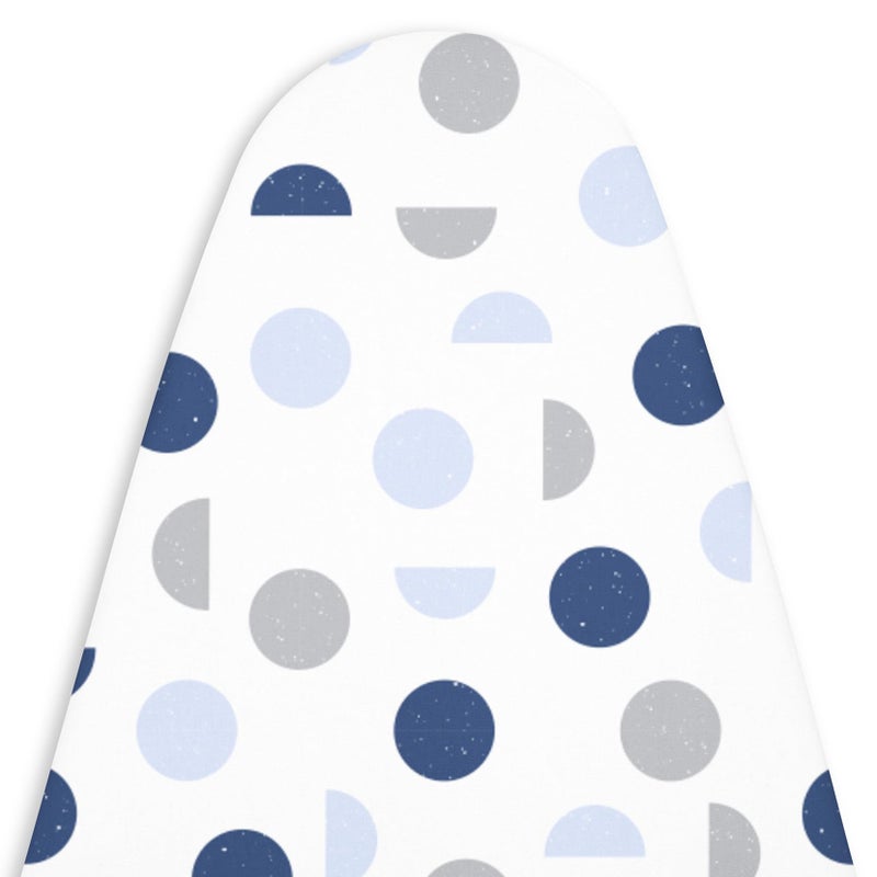 Encasa XO Ironing Board Cover and Pad 54x15  Thick 3mm Felt Padding Drawstring Tightening  Lock Easy Fit Scorch  Stain Resistant Fits Standard Large Ironing Board  Blue Moon