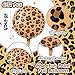 BBTO 6 Pcs 18 Inch Neon Rainbow Leopard Birthday Foil Balloons Color Cheetah Balloons Cheetah Birthday Decorations Neon Rainbow Leopard Decorations Supplies for Party Golden Brown - Image 4