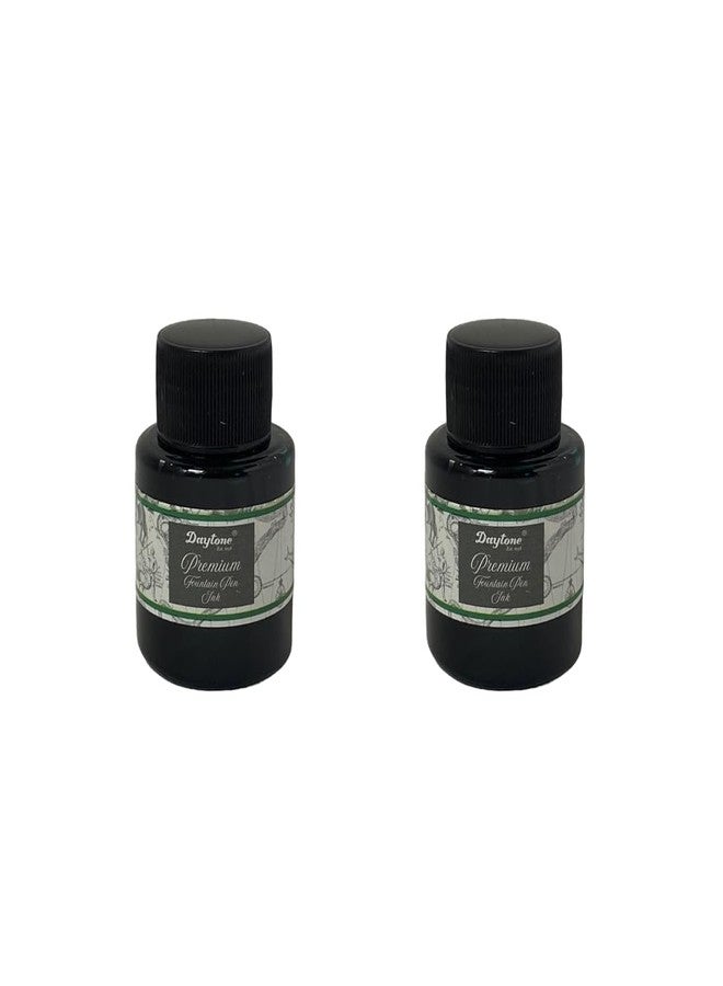 Daytone Premium Fountain Pen Ink (Double Pack of 2) (Forest Green, 30 ml Each) - Image 1