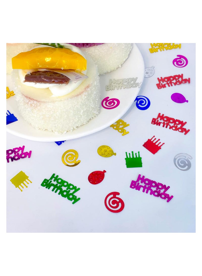 SOLARAE 1200PCS Multi-Color Happy Birthday Confetti, Metallic Glitter Table Sprinkles for Party Decorations, Perfect for Balloon Ribbons and DIY Crafts, Ideal for Birthday Celebrations. - Image 4
