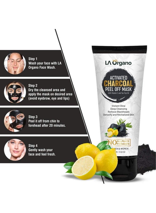 LA Organo LA Organo Kumkumadi Oil Enriched with Gold Dust, 30ml & Activated Charcoal Peel Off Mask, 100g For Skin Care Combo  - Image 5