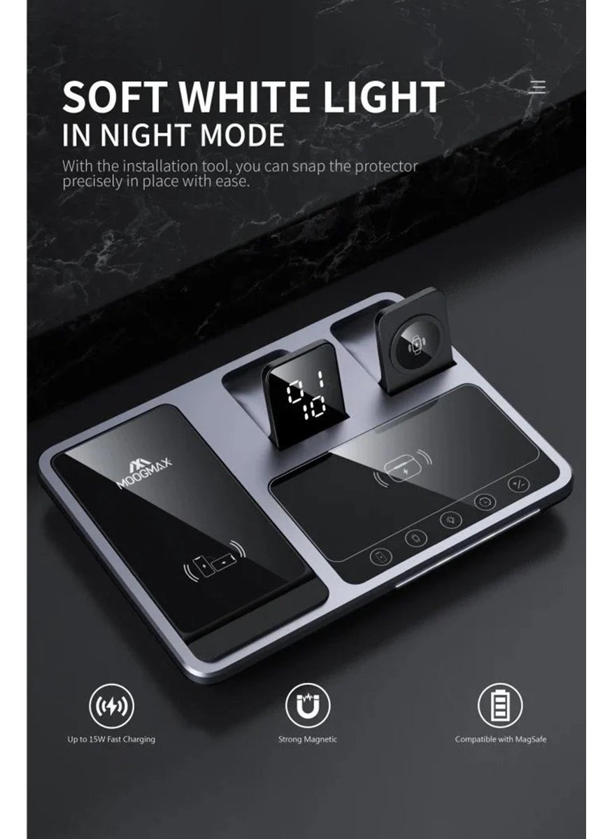 MOOGMAX 4 In 1 Wireless Charging Pad 15W, Black  - Image 3