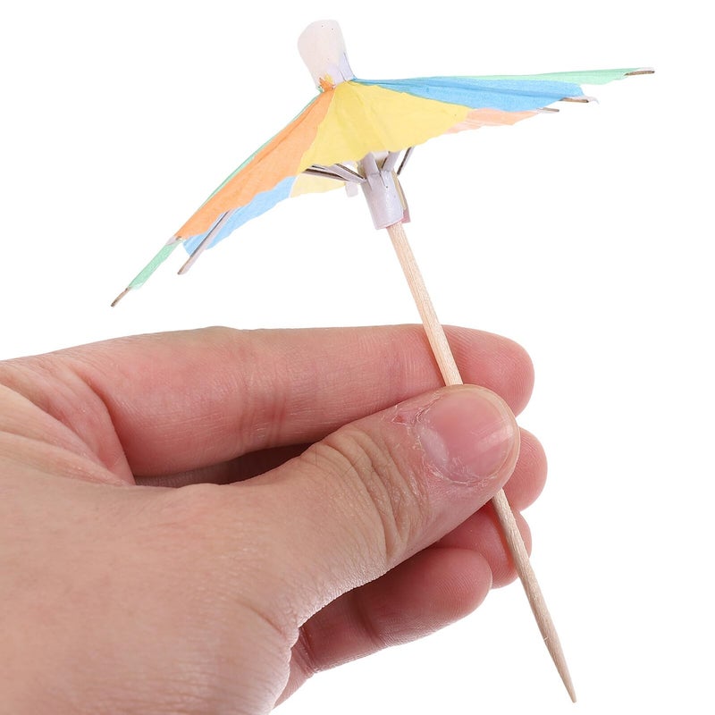 50pcs Octagonal Paper Cocktail Picks Drink Umbrellas Fruit Toothpicks For Party Cake Bar Decoration - Image 5