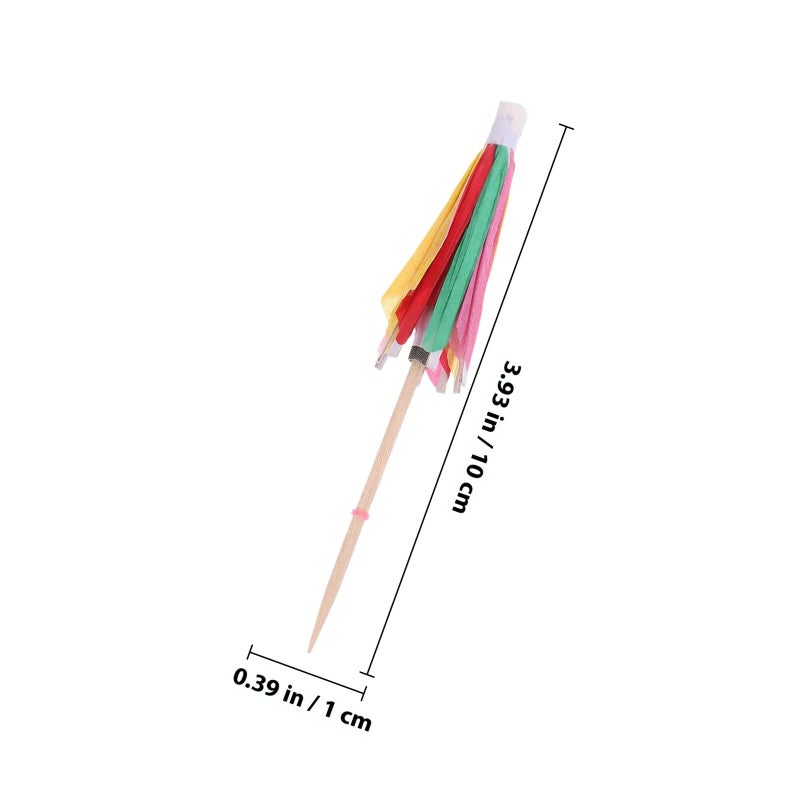 50pcs Octagonal Paper Cocktail Picks Drink Umbrellas Fruit Toothpicks For Party Cake Bar Decoration - Image 3