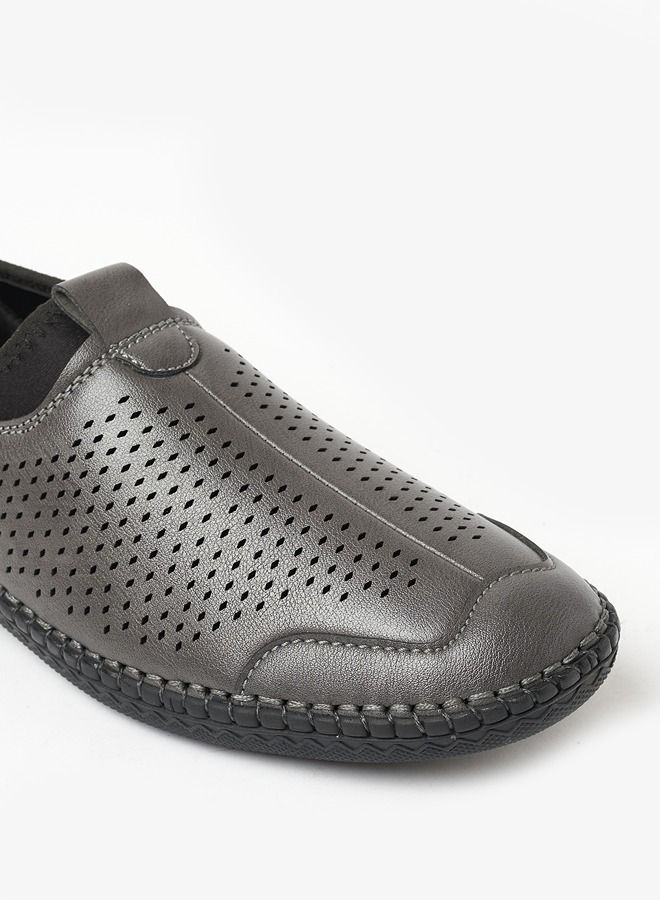 Geoomnii Oscar Style Men Loafers Slip Ons Grey - Image 4