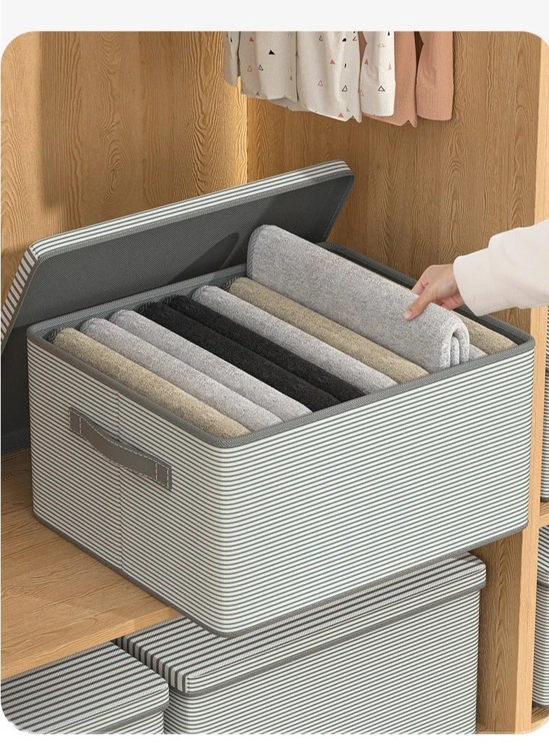 Drawer-type Stackable Clothes Storage Box Thickened Cardboard Foldable Storage Box Household Dustproof Organizer with Lid - Image 3
