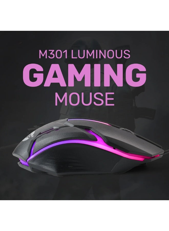 أب ماوس الألعاب السلكي UP M301، ماوس ألعاب USB بإضاءة خلفية RGB لأجهزة الكمبيوتر المكتبية وأجهزة الألعاب - Image 4