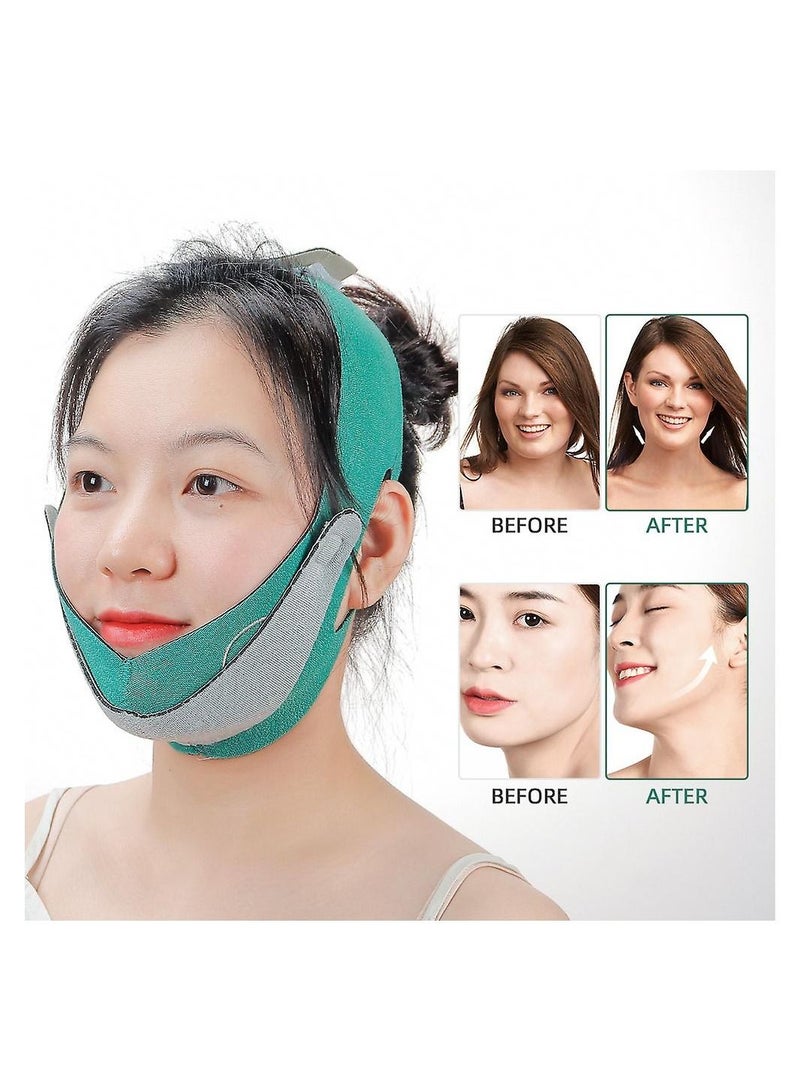 SOSEKO Face Lift Up Belt Facial Slimming Strap Double Chin Reducer V Line - Image 1