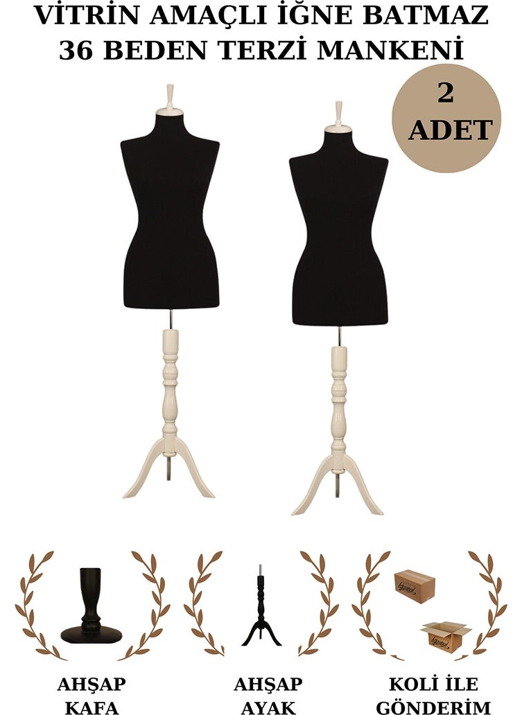 Manken İstanbul Mannequin Istanbul 2 Size 36 Tailor Mannequin for Showcase Purpose Showcase Mannequin Inanimate Mannequin (Pin-Proof)  - Image 1