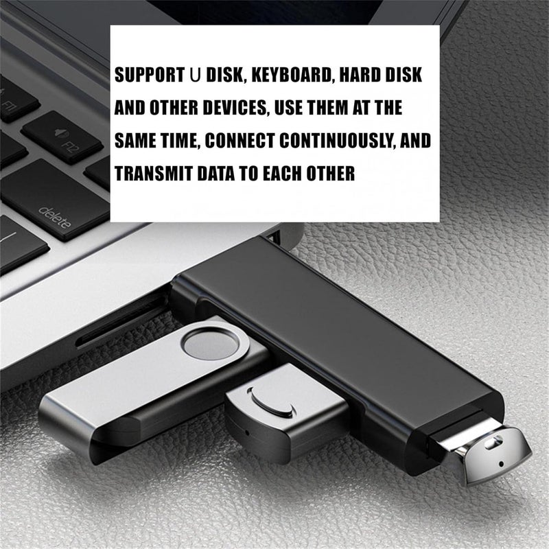 klarako محول USB C متعدد المنافذ HiSpeed 3 منافذ USB 3.0 استقرار عالي موزع متعدد للتوسيع للابتوب، ماك بوك، آيباد، XPS، هواتف (أسود) - Image 4