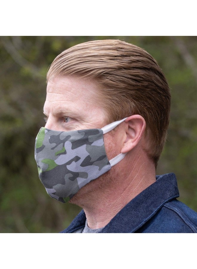 BooginHead Reusable Face Masks Face with Adjustable Ear Loops and Filter Pocket by Booginhead, Breathable Face Mask in Camo Adult - 2 Pack - Image 2