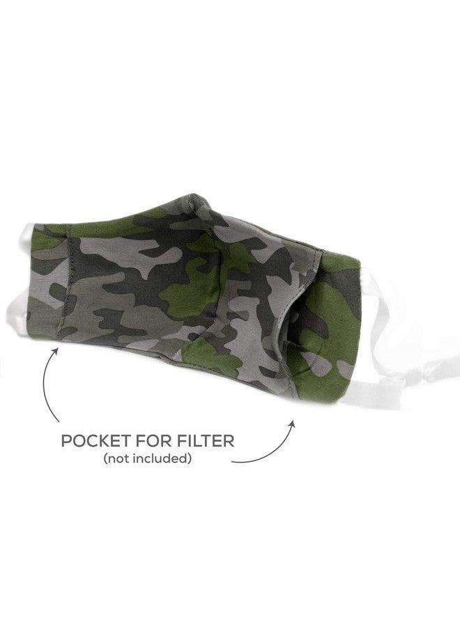 BooginHead Reusable Face Masks Face with Adjustable Ear Loops and Filter Pocket by Booginhead, Breathable Face Mask in Camo Adult - 2 Pack - Image 4