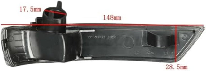 Wivplex Left Rear View Mirror Turn Signal Light for Ford Focus - Image 3