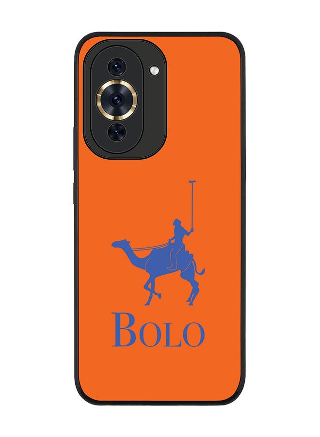 Stylizedd Rugged Black edge case for Huawei nova 10 Pro Slim fit Soft Case Flexible Rubber Edges Anti Drop TPU Gel Thin Cover - BOLO Orange - Image 1
