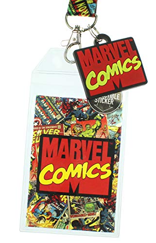Bioworld Marvel Comics Page ID Lanyard Badge Holder With 1.5" Rubber Charm Pendant - Image 3