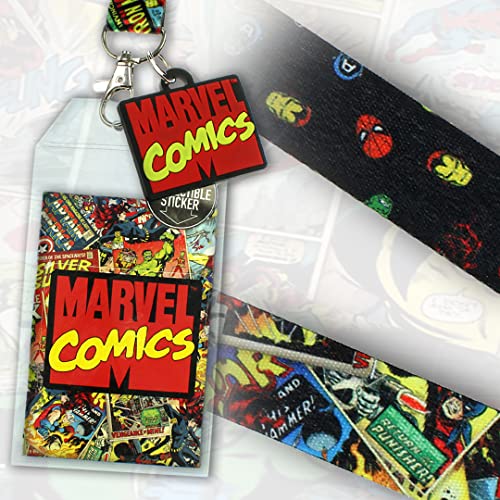 Bioworld Marvel Comics Page ID Lanyard Badge Holder With 1.5" Rubber Charm Pendant - Image 4