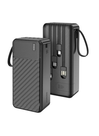 Black - Power Bank 30000mAh - Flashlight