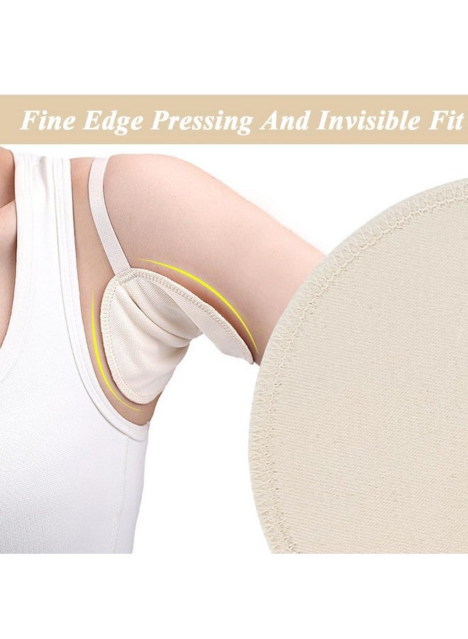 MAYCREATE® 2Pcs Sweat Pads for Underarms Women, Anti-slip Armpit Pads for Women Men, Sweat Absorbing Quick Dry Underarms Pad for Women, Washable & Resuable - Beige - Image 5