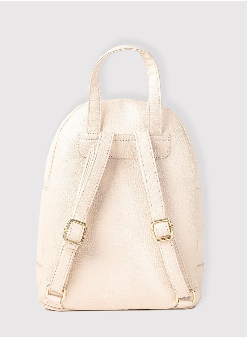 AMICA - Marta Chic Boho Backpack Bag for Women -Nude Pink - Image 1