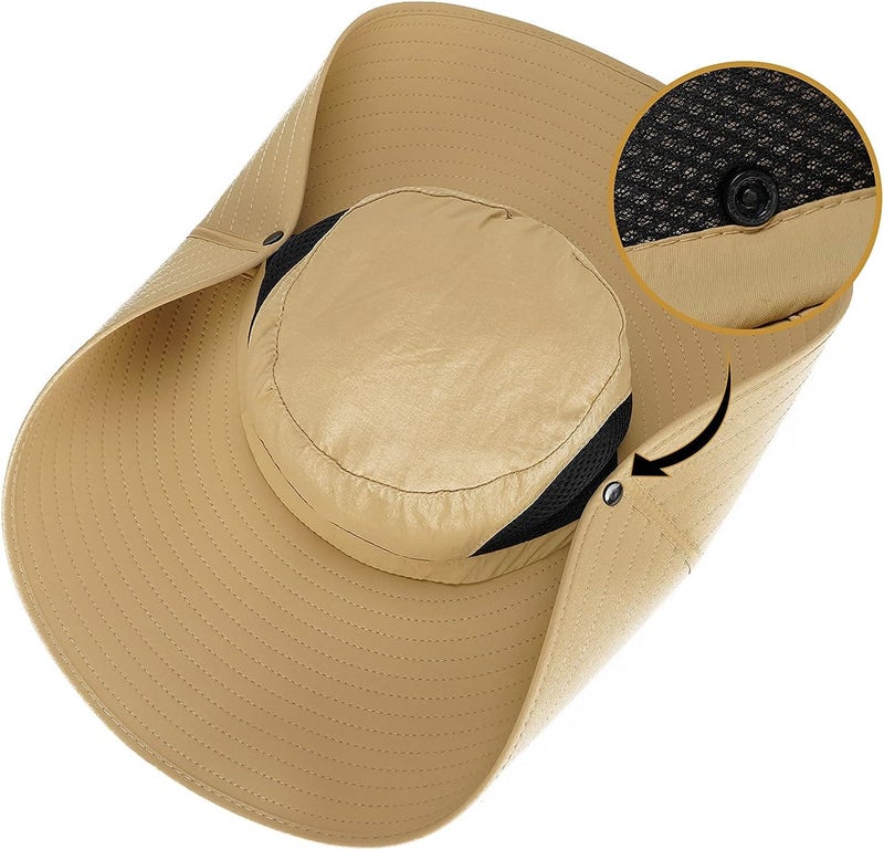 Leotruny Women Super Wide Brim Sun Hat UPF50+ Waterproof Bucket Hat for Fishing, Hiking, Camping - Image 5