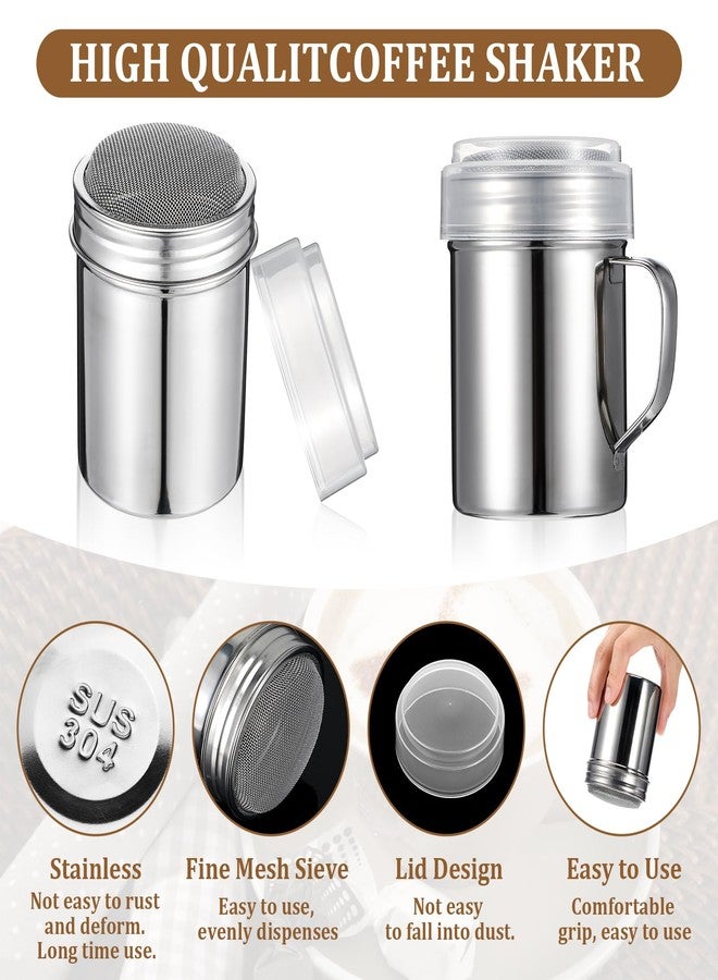 JOUTYFOR Coffee Decoration Stencils Latte Art Template Coffee Mold Tool with 3 Stainless Steel Shaker and 16 Pieces Stencils Latte Art for Cake Cookie Decorating Oatmeal Cappuccino Hot Chocolate - Image 3