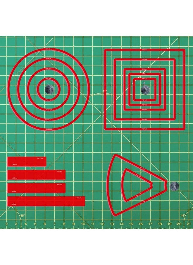 CZYY - Area Of Effect Spell Templates Set Of 15 (Included Cube Cone Circle And Line) Acrylic Aoe Damage Marker Tabtop Rpg Gaming Accessories For Dungeons And Dragons Pathfinder D&D - Image 1