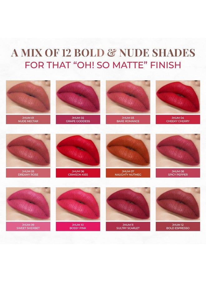 Just Herbs Ultra Matte Bullet Lipstick Nourishing Non Drying And Long Stay Lipsticks For Women 4 G (Dreamy Rose)  - Image 3