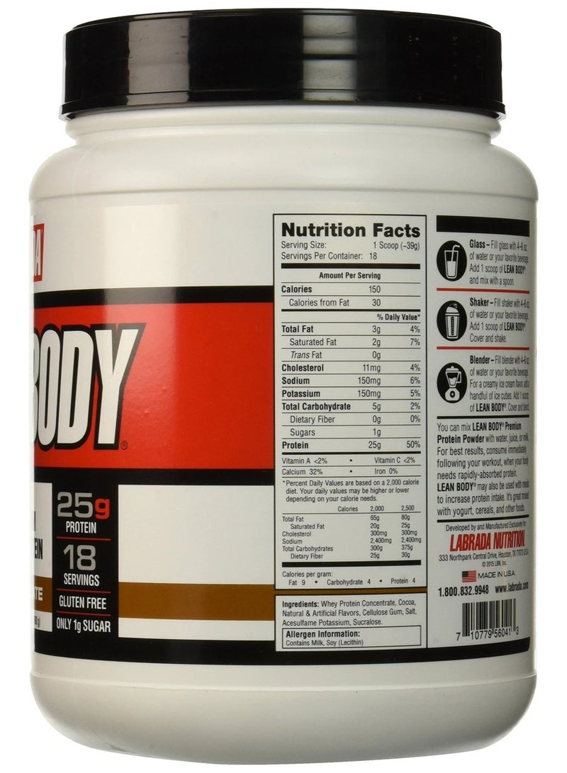 لابرادا بروتين مصل اللبن الممتاز بنكهة الشوكولاتة من لابرادا نيوتريشن لين بودي، 1.5 رطل. - Image 2