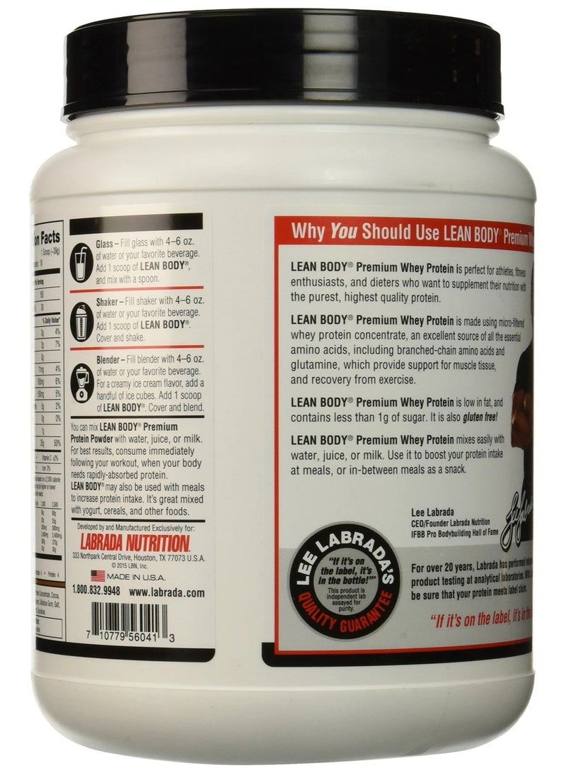 لابرادا بروتين مصل اللبن الممتاز بنكهة الشوكولاتة من لابرادا نيوتريشن لين بودي، 1.5 رطل. - Image 3