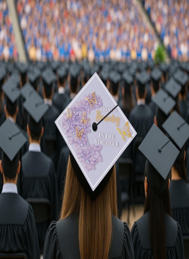 ADVANSYNC There is Beauty in The Struggle Graduation Cap Topper Black - Image 5