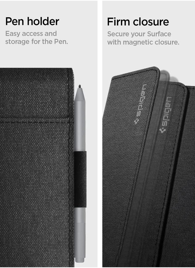 Spigen - حافظة ستاند فوليو لجهاز مايكروسوفت سيرفس برو 10 / سيرفس برو 9 / سيرفس برو 8 مع حامل قلم - أسود - Image 1