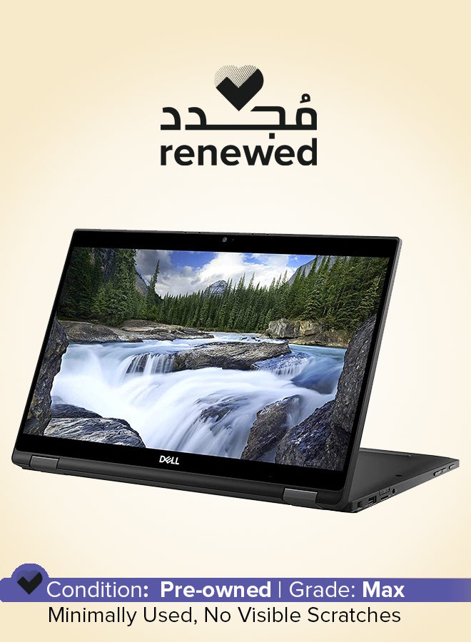 Renewed - Latitude 7390 2-in-1 Laptop With 13.3-Inch Touchscreen Display,Intel Core i7 Processor/8th Gen/16GB RAM/512GB SSD/Intel UHD Graphics 620/Windows 10 Pro English black