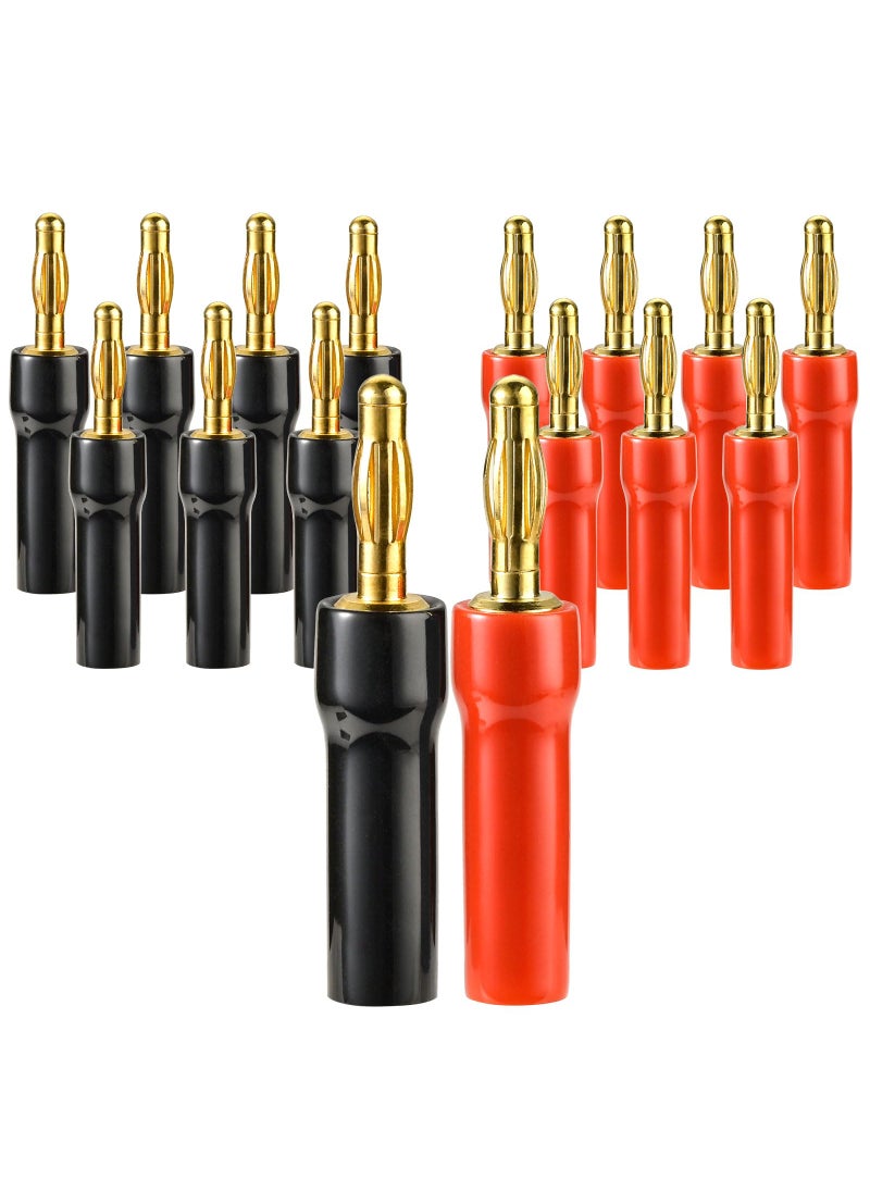 Beznaka Beznaka Gold Plated 4mm Screw Type Banana Plugs 1812 AWG 8 Pairs16 Pcs 