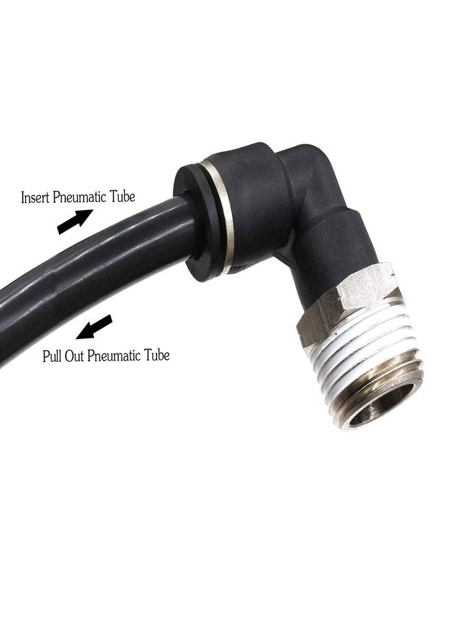 CEKER 1/2 Elbow Male Airlines Push Fittings 90 Degree Push to Connect Fittings Air Fittings, PL 1/2 Tubing Od x 1/2" Npt Thread Pneumatic Push In Connectors Quick Connect Tube Fittings 2Packs - Image 5