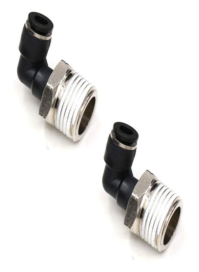 CEKER 1/2 Elbow Male Airlines Push Fittings 90 Degree Push to Connect Fittings Air Fittings, PL 1/2 Tubing Od x 1/2" Npt Thread Pneumatic Push In Connectors Quick Connect Tube Fittings 2Packs - Image 1
