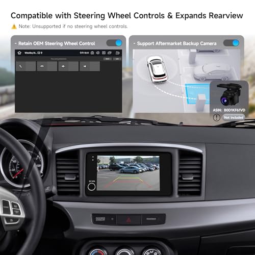 Dasaita 7" Car Stereo for Mitsubishi Outlander Lancer ASX Pajero 2007-2019, with Wireless CarPlay & Android Auto, 6GB+64GB Double Din Head Unit, GPS Navigation, Plug and Play Radio, 5G WiFi/4G LTE - Image 4