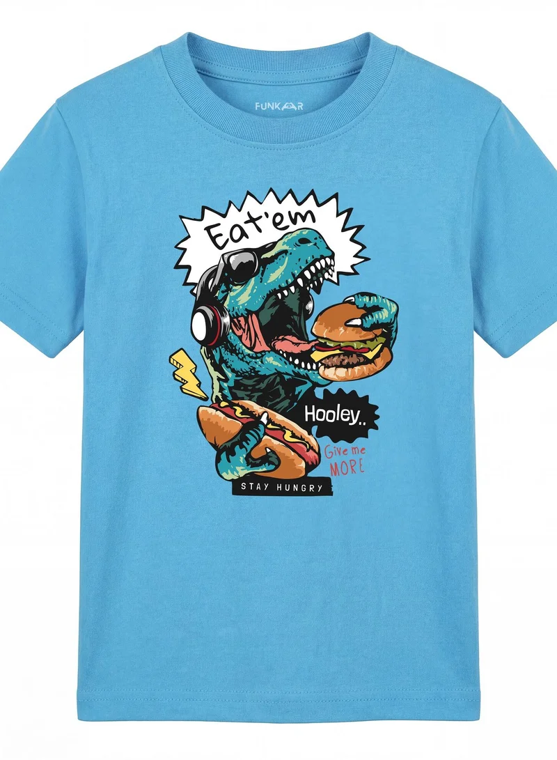 Funkaar Funkaar Unisex Dino Eatem Graphic Print Tshirt