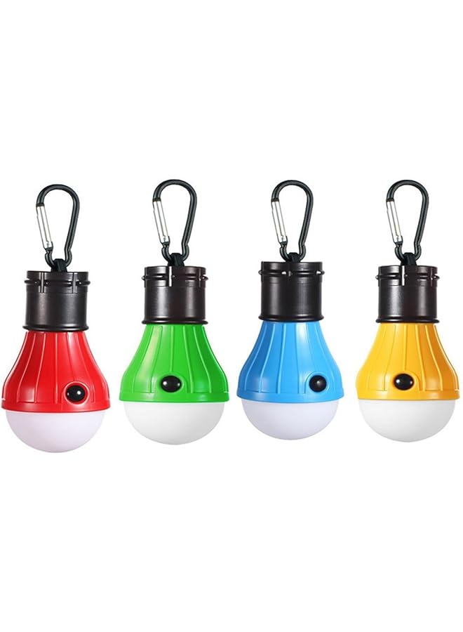 ECVV 4Pcs Compact Portable LED Tent Light Bulb for Camping Durable Water Resistant ABS Material 3 Lighting modes Hanging Hook Design Ideal for Camping Hiking Emergency Use - Image 1