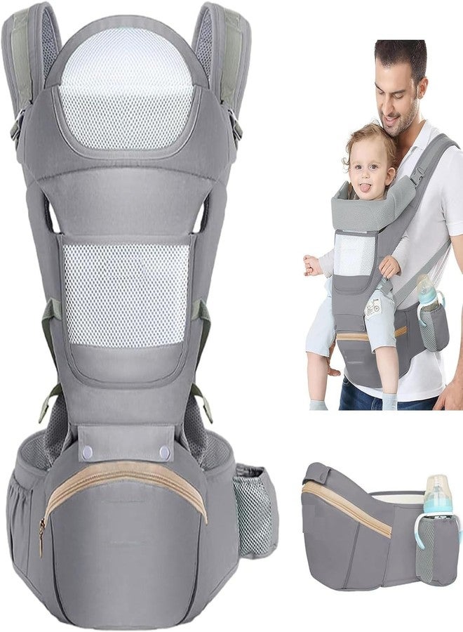 Suicune Baby Carrier, Ergonomic Baby Wraps Carrier with Waist Stool - Infant Sling - Baby Holder, 360 Degree Front and Back Hip Seat Baby Carrier for Newborn to Toddler & Children - Image 1