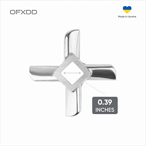 OFXDD Meat Grinder Blade #8 - Replacement Blades for Electric Grinder - Parts and Accessories for Grinding, Stainless Steel - Image 3