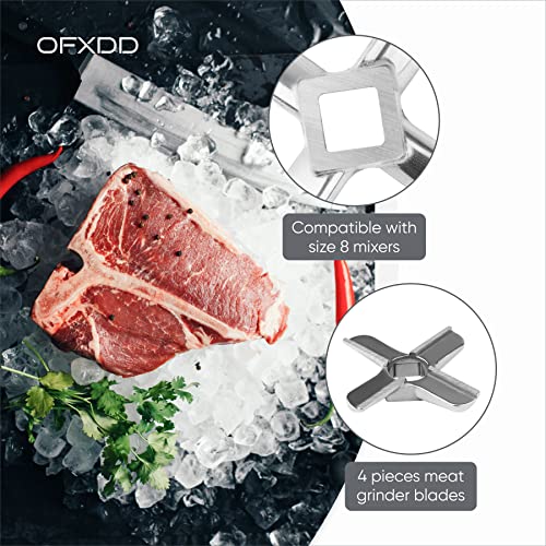 OFXDD Meat Grinder Blade #8 - Replacement Blades for Electric Grinder - Parts and Accessories for Grinding, Stainless Steel - Image 5