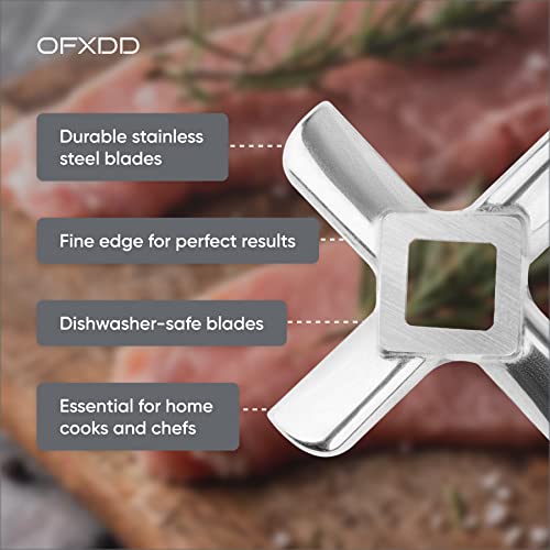 OFXDD Meat Grinder Blade #8 - Replacement Blades for Electric Grinder - Parts and Accessories for Grinding, Stainless Steel - Image 4