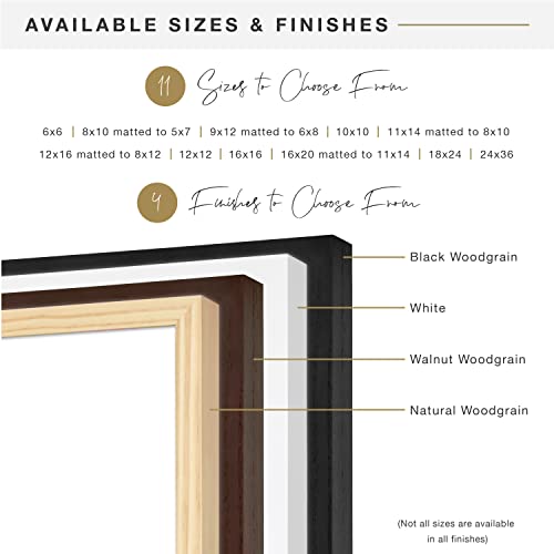 MCS Gallery Wooden Frame for Canvas, Art Boards, Photos and more, Black, 12x16 with 8x12 Mat - Image 5