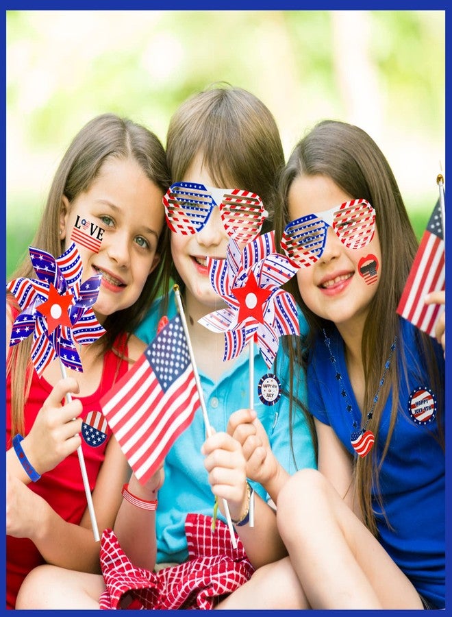 MGparty 4th of July Accessories, 138Pcs Patriotic Party Favors Supplies Set Fourth of July Decorations Independence Day Celebrations Memorial Day Decor Classroom Prizes for kids - Image 5