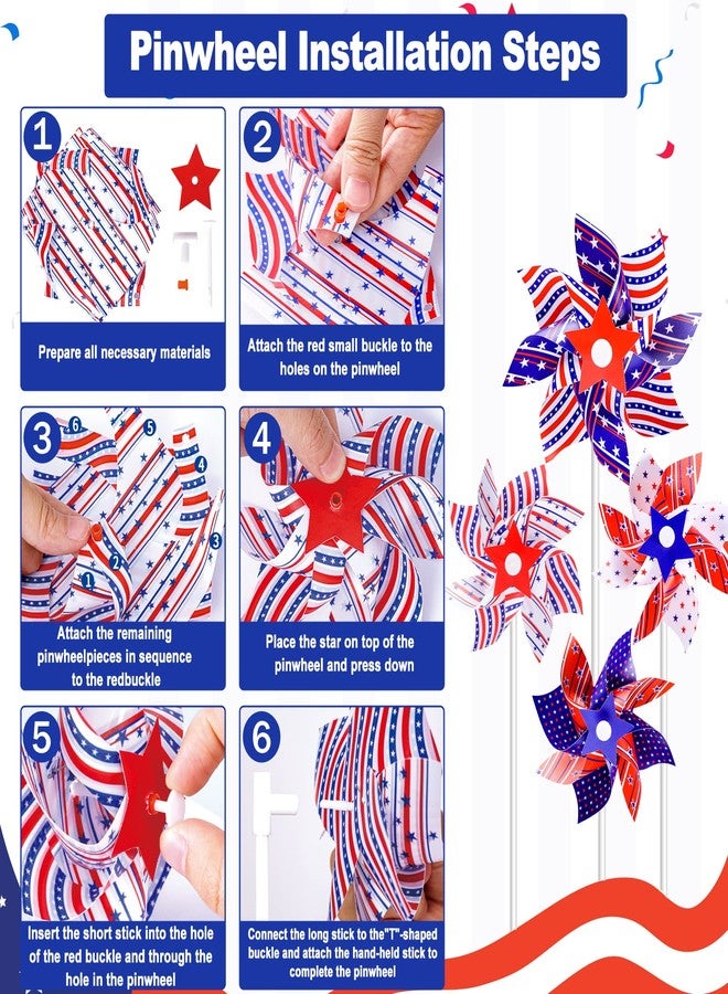 MGparty 4th of July Accessories, 138Pcs Patriotic Party Favors Supplies Set Fourth of July Decorations Independence Day Celebrations Memorial Day Decor Classroom Prizes for kids - Image 4