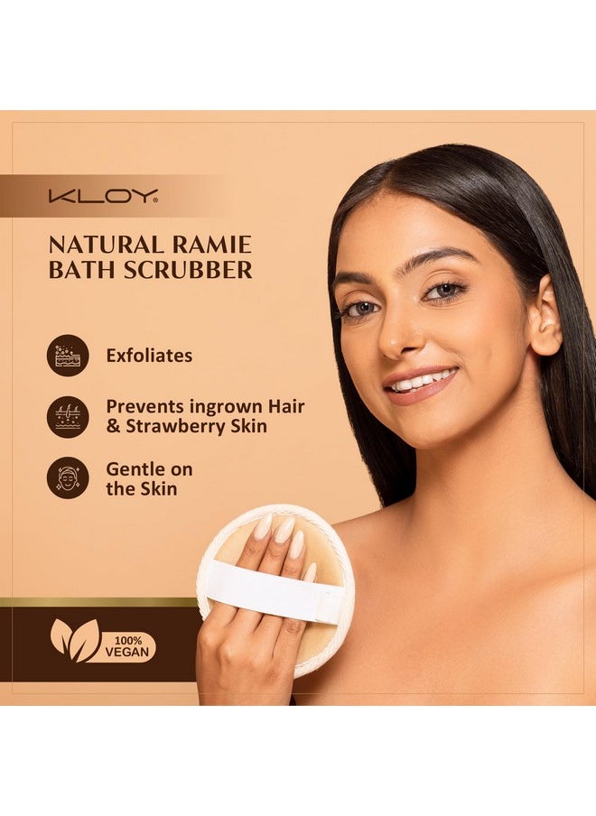 KLOY KLOY Natural Ramie Bath Loofah Scrubber Exfoliator for High Lather Cleansing (Pack of 2)  - Image 2